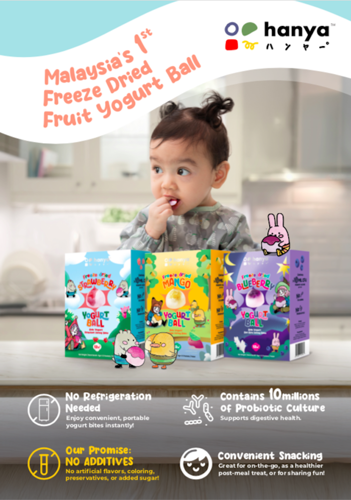 (Halal Indonesia) Hanya Freeze Dried Yogurt ball with fruits (6g x 5packs) 宝宝健康乳酪益菌零食